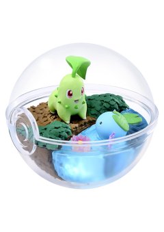 Pokemon 2019 Terrarium Collection vol.5 #4 Chikorita & Wooper Mini Figure