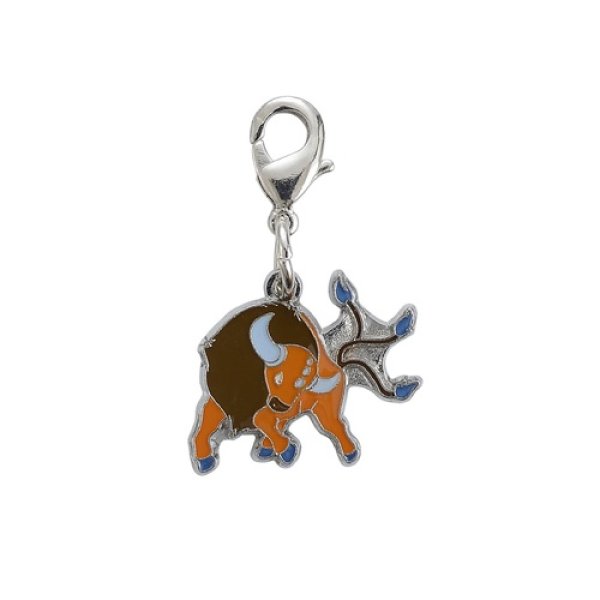 Photo1: Pokemon Center 2018 #My151 Metal Charm # 128 Tauros (1)