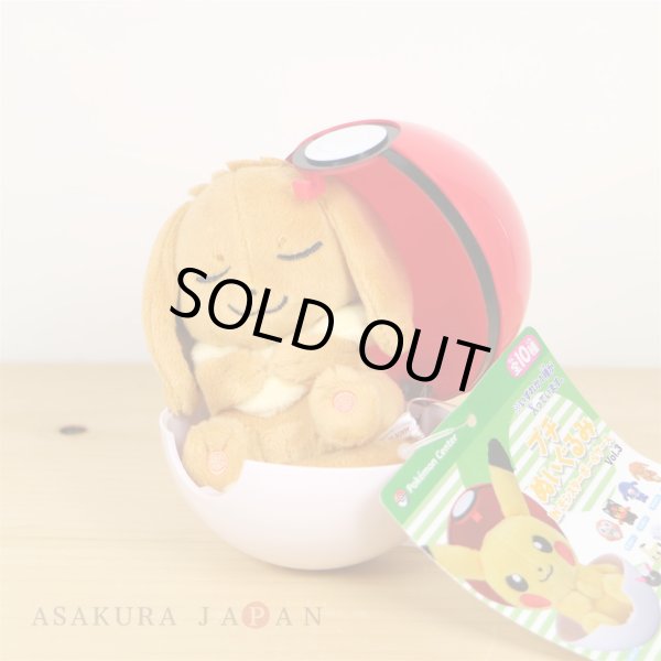 Photo1: Pokemon Center 2019 Petit Plush in Poke Ball Case vol.3 Eevee sleeping doll (1)