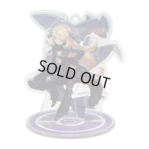Photo2: Pokemon Center 2019 Pokemon Trainers Acrylic Stand Key Chain Cynthia Garchomp (2)