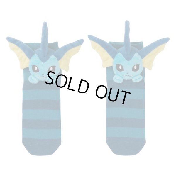 Photo1: Pokemon Center 2019 Plush Socks for Women 23 - 25 cm 1 Pair Vaporeon (1)