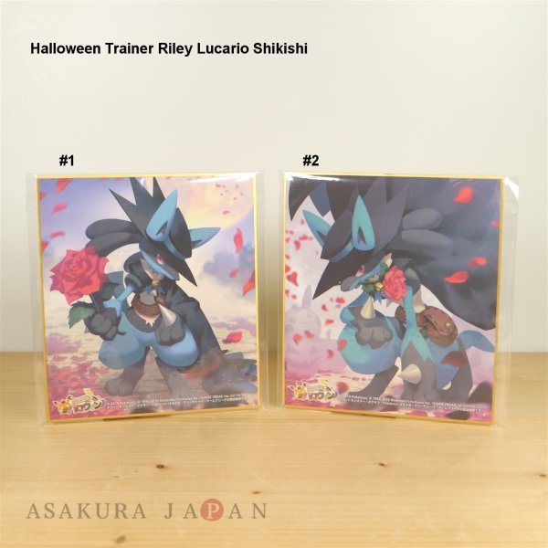 Photo1: Pokemon Center 2019 Halloween Festival Trainer Riley Lucario Shikishi Art picture 2pcs (#1 and #2) (1)