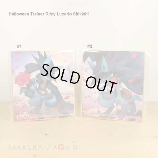 Photo1: Pokemon Center 2019 Halloween Festival Trainer Riley Lucario Shikishi Art picture 2pcs (#1 and #2) (1)