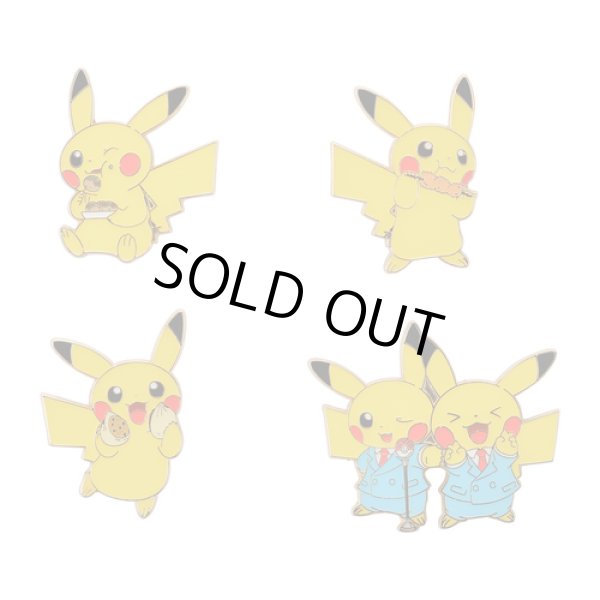 Photo1: Pokemon Center 2019 OSAKA DX Pin Badge 4 Pins MANZAI Pikachu (1)