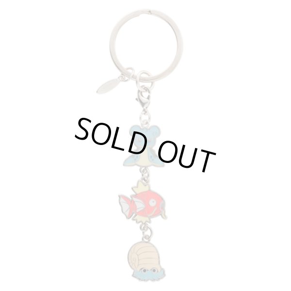 Photo2: Pokemon Center 2019 Transform Ditto Both sides Triple Metal Charm Key chain Lapras Magikarp Omanyte (2)