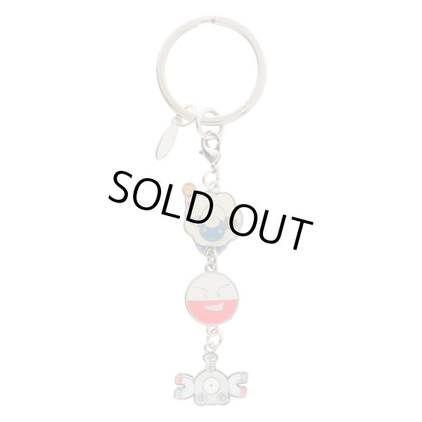 Photo2: Pokemon Center 2019 Transform Ditto Both sides Triple Metal Charm Key chain Mareep Electrode Magnemite (2)