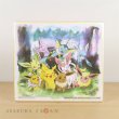 Photo1: Pokemon 2019 BANDAI Shikishi Art picture No.14 Pikachu & Eevee evolutions (1)