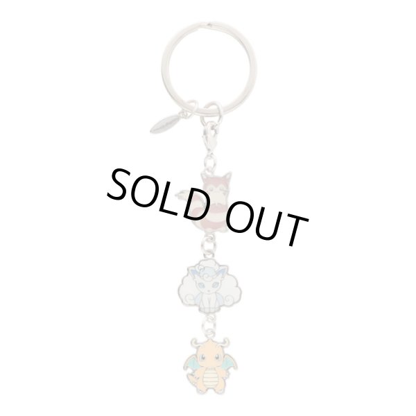 Photo2: Pokemon Center 2019 Transform Ditto Both sides Triple Metal Charm Key chain Furret Alola Vulpix Dragonite (2)