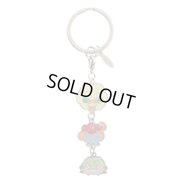 Photo1: Pokemon Center 2019 Transform Ditto Both sides Triple Metal Charm Key chain Whimsicott Gloom Shaymin (1)
