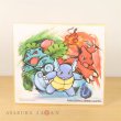Photo1: Pokemon 2019 BANDAI Shikishi Art picture No.13 Ivysaur & Charmeleon & Wartortle (1)