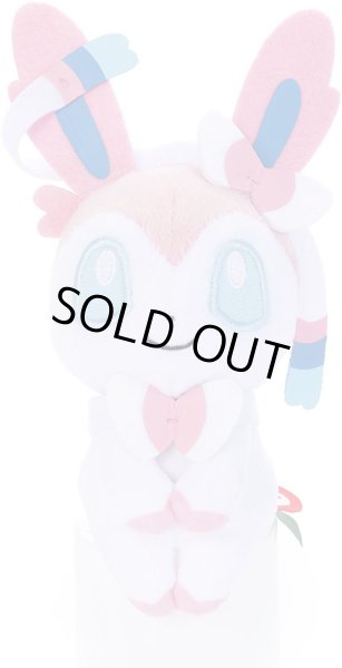 Photo1: Pokemon 2018 Takara Tomy Arts Chokkori-san Sitting Plush Chokkori Sylveon (1)