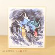 Photo1: Pokemon 2019 BANDAI Shikishi Art picture No.7 Gyarados (1)