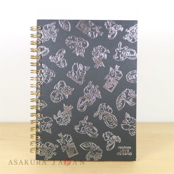Photo2: POKEMON LOVE ITS' DEMO Eevee-9 B6 Ring notebook Black (2)