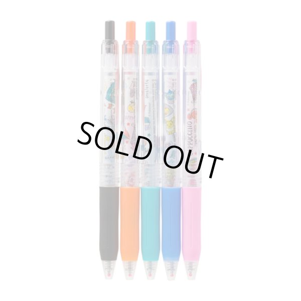 Photo3: Pokemon Center 2019 Pokemon diner ZEBRA SARASA Ballpoint pen 5 piece White (3)