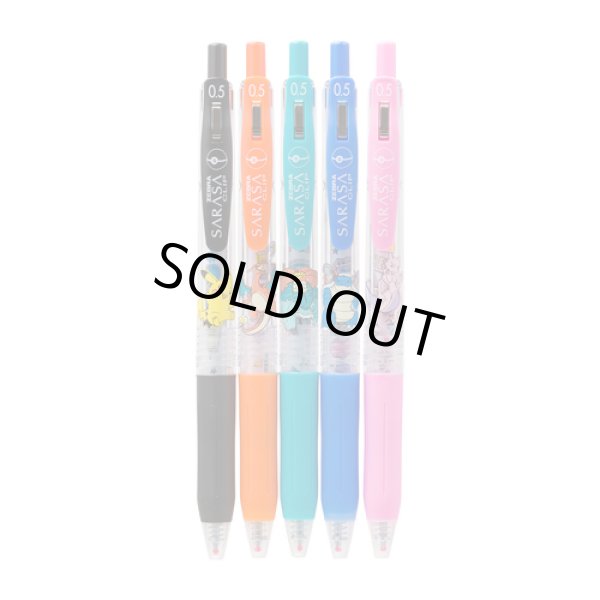 Photo2: Pokemon Center 2019 Pokemon diner ZEBRA SARASA Ballpoint pen 5 piece White (2)