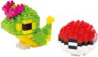 Photo1: Pokemon KAWADA nanoblock NBPM_010 Caterpie & Pokeball micro-sized building block (1)