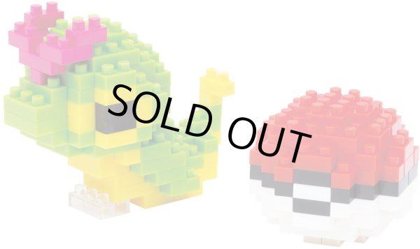 Photo1: Pokemon KAWADA nanoblock NBPM_010 Caterpie & Pokeball micro-sized building block (1)