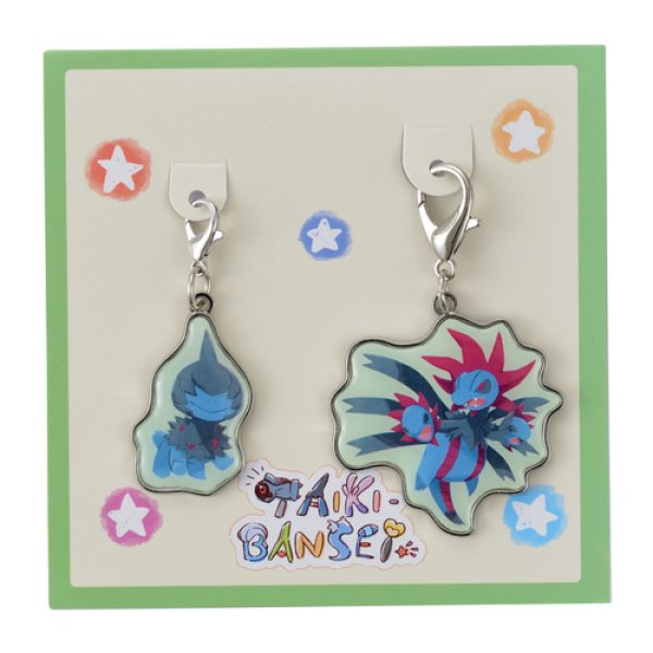 Photo1: Pokemon Center 2019 TAIKI-BANSEI Metal charm set Deino & Hydreigon (1)