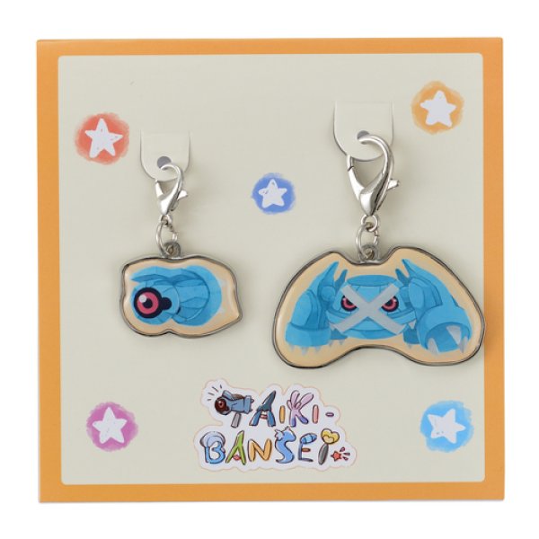 Photo1: Pokemon Center 2019 TAIKI-BANSEI Metal charm set Beldum & Metagross (1)