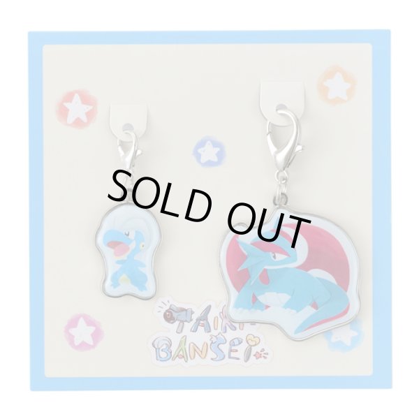 Photo1: Pokemon Center 2019 TAIKI-BANSEI Metal charm set Bagon & Salamence (1)