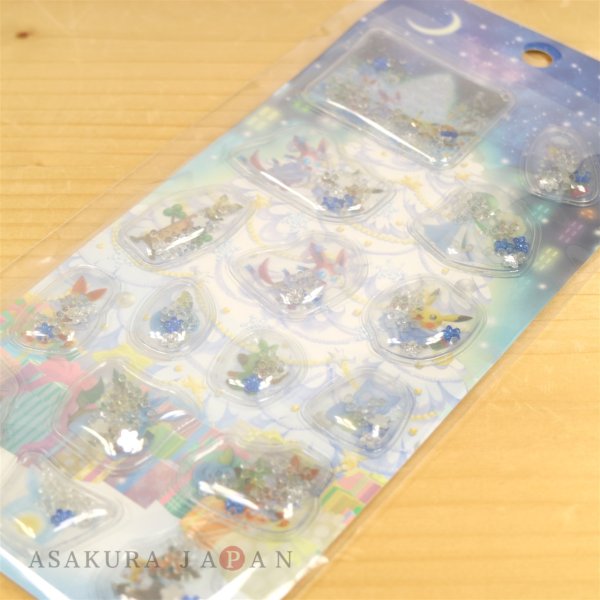 Photo3: Pokemon Center 2019 Frosty Christmas Capsule Sticker with SEQUINS (3)