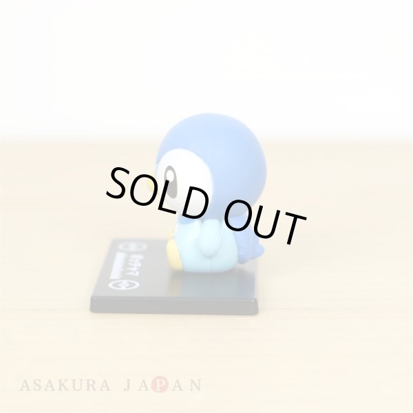 Photo3: Pokemon 2019 BANDAI Colle chara ! vol.1 #5 Piplup Mini Figure with name pedestal (3)