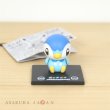 Photo2: Pokemon 2019 BANDAI Colle chara ! vol.1 #5 Piplup Mini Figure with name pedestal (2)