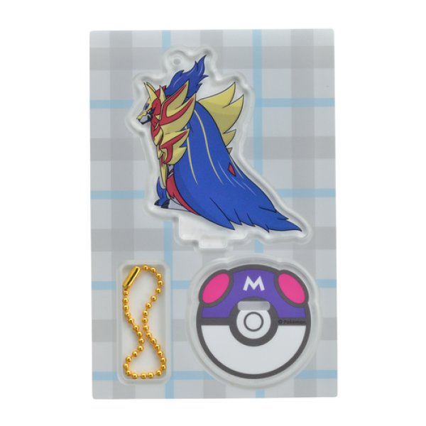 Photo1: Pokemon Center 2019 Acrylic Stand Key Chain Zamazenta (1)