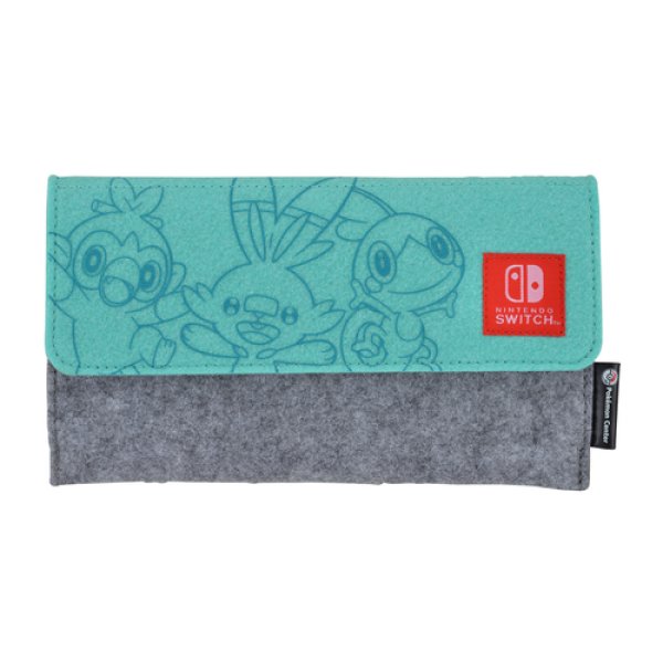 Photo1: Pokemon Center 2019 Nintendo Switch Lite Felt pouch Grookey Scorbunny Sobble (1)