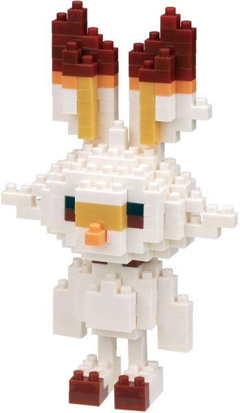 Photo1: Pokemon KAWADA nanoblock NBPM_060 Scorbunny micro-sized building block (1)