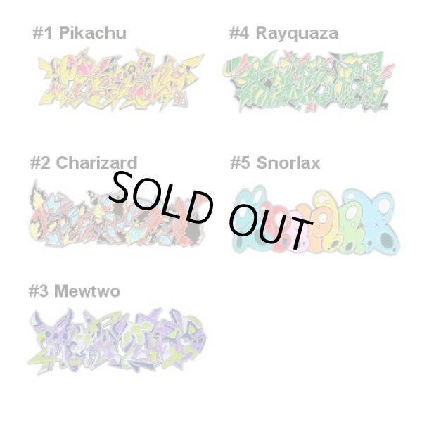 Photo3: Pokemon Center 2019 SHIBUYA Graffiti Art Pins Collection #3 Mewtwo Safety Pin Badge (3)