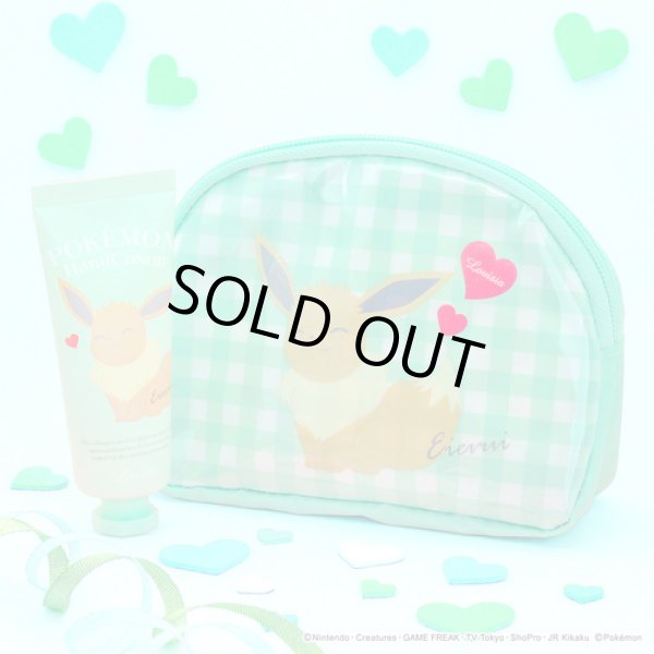 Photo2: Pokemon 2019 Hand cream & Pouch case SET Eevee (2)