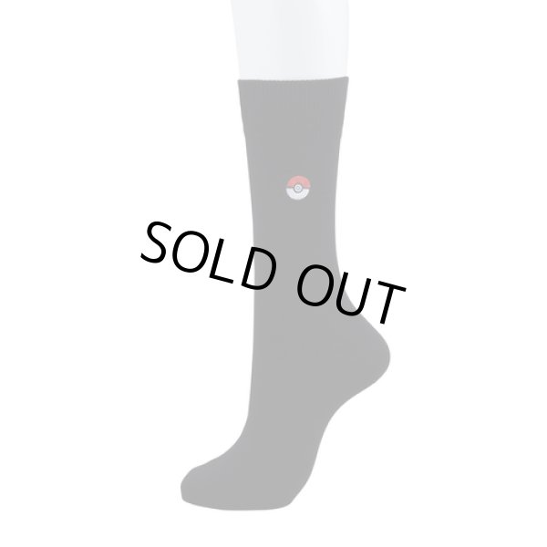 Photo3: Pokemon Center 2019 Socks for Men 25 - 27 cm 1 Pair Crew socks Plain Poke Ball Navy (3)