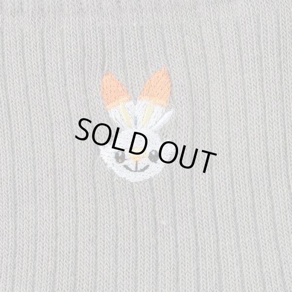 Photo2: Pokemon Center 2019 Socks for Women 23 - 25 cm 1 Pair Middle socks Scorbunny Gray (2)