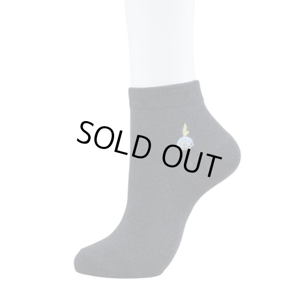 Photo3: Pokemon Center 2019 Socks for Women 23 - 25 cm 1 Pair Short socks Sobble Charcoal Gray (3)