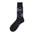 Photo1: Pokemon Center 2019 Socks for Men 25 - 27 cm 1 Pair Crew socks Argyle Pikachu Black (1)