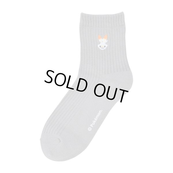 Photo1: Pokemon Center 2019 Socks for Women 23 - 25 cm 1 Pair Middle socks Scorbunny Gray (1)