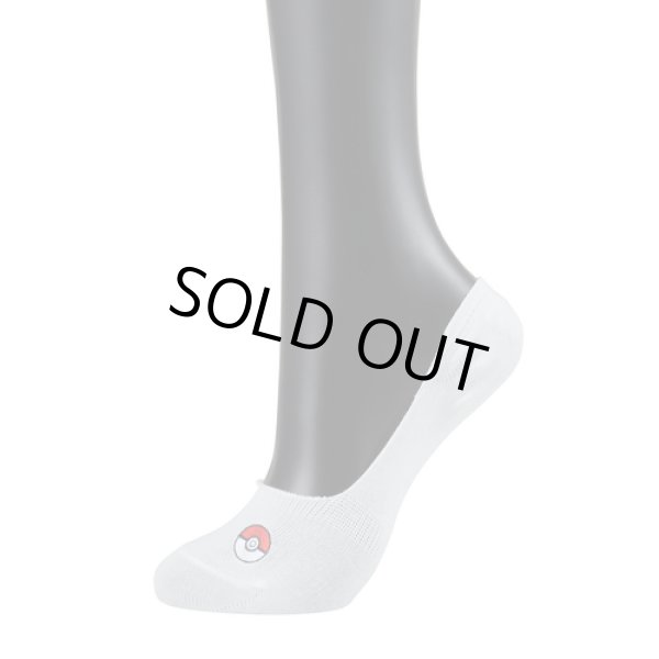 Photo3: Pokemon Center 2019 Socks for Women 23 - 25 cm 1 Pair Cover socks Poke Ball White (3)