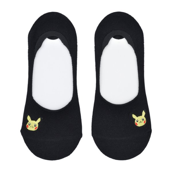 Photo1: Pokemon Center 2019 Socks for Women 23 - 25 cm 1 Pair Cover socks Pikachu Black (1)