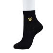Photo3: Pokemon Center 2019 Socks for Women 23 - 25 cm 1 Pair Middle socks Pikachu Black (3)