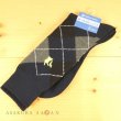 Photo5: Pokemon Center 2019 Socks for Men 25 - 27 cm 1 Pair Crew socks Argyle Pikachu Navy (5)