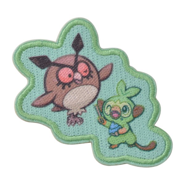 Photo1: Pokemon Center 2019 Snorlax's yawn Sticker Hoothoot Grookey ver. (1)