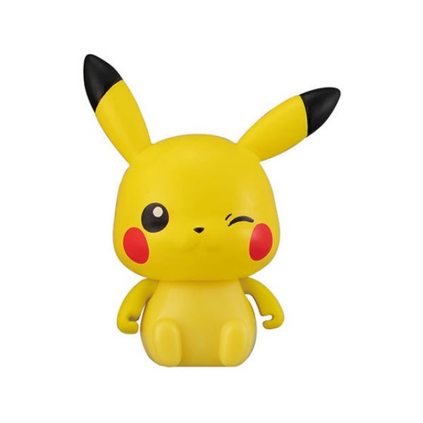 Photo1: Pokemon 2020 BANDAI Colle chara ! vol.2 #1 Pikachu Mini Figure with name pedestal (1)