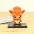 Photo2: Pokemon 2020 BANDAI Colle chara ! vol.2 #3 Vulpix Mini Figure with name pedestal (2)