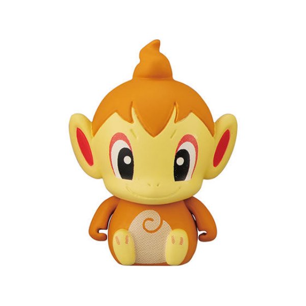 Photo1: Pokemon 2020 BANDAI Colle chara ! vol.2 #6 Chimchar Mini Figure with name pedestal (1)