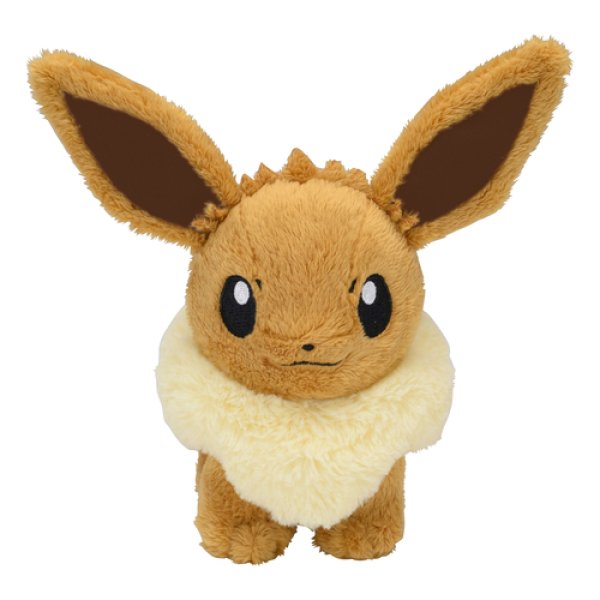 Photo1: Pokemon Center 2019 Plush doll Eevee Standing ver. 2 (1)