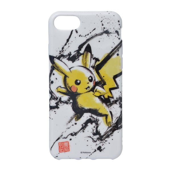 Photo1: Pokemon Center 2020 iPhone 8/7/6s/6 Soft jacket Sumi-e Retsuden vol.2 Pikachu case (1)