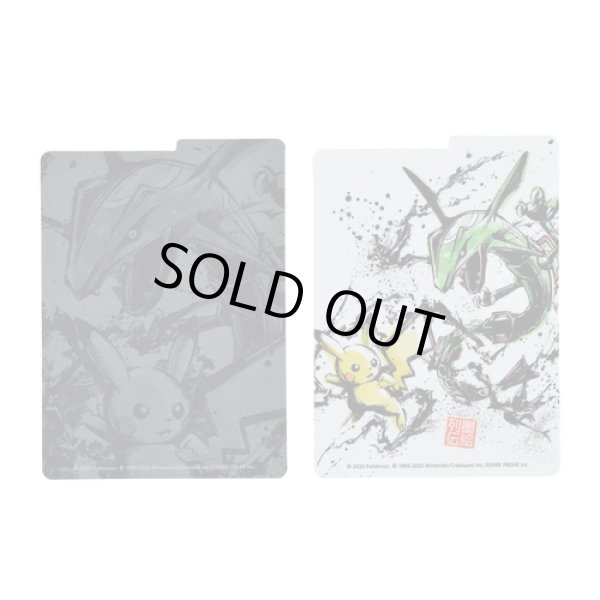 Photo3: Pokemon Center Original Card Game Flip deck case Sumi-e Retsuden vol.2 Pikachu Rayquaza (3)