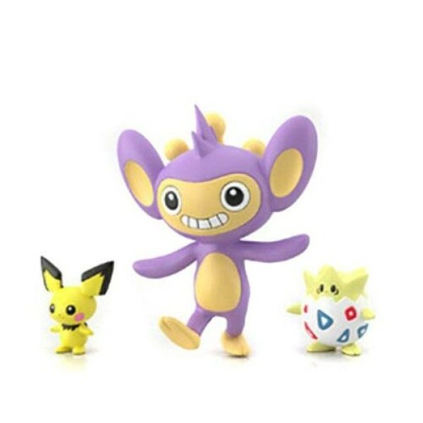 Photo2: BANDAI POKEMON SCALE WORLD Johto edition "Pichu & Togepi & Aipom" 1/20 Figure (2)
