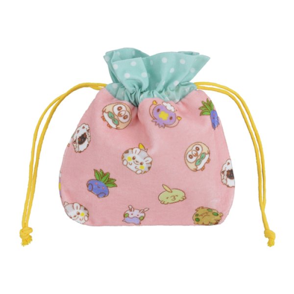 Photo1: Pokemon Center 2020 MOTCHIRI MANMARU Drawstring Bag pouch (1)